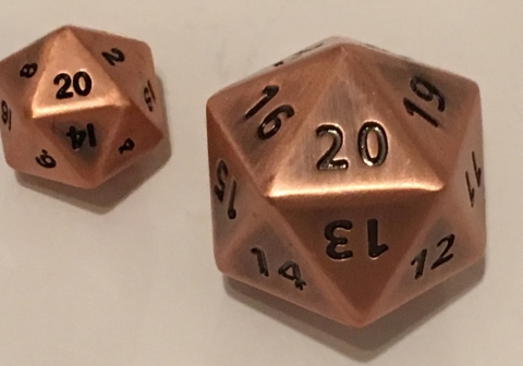 35mm Giant Antique Copper D20